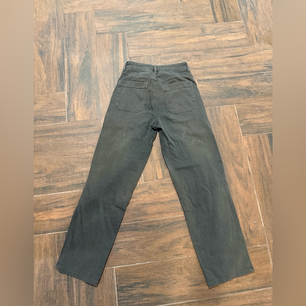 American Eagle Washed black/grey High-Waist Straight leg utility pants/jeans 000 - Picture 4 of 4